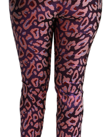 Dolce & Gabbana Multicolor Patterned Cropped High Waist Pants