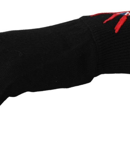 Dolce & Gabbana Black #DGLovesLondon Embroidered Wool Gloves