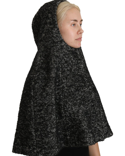 Dolce & Gabbana Gray Tweet Wool Kaftan Jacket Coat Top
