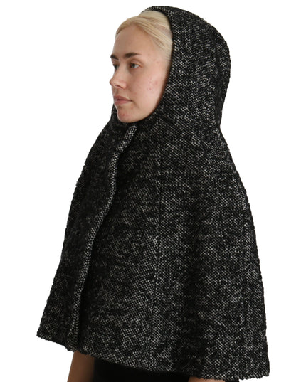 Dolce & Gabbana Gray Tweet Wool Kaftan Jacket Coat Top