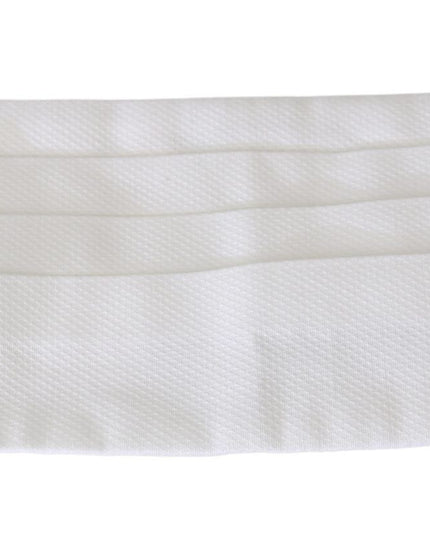 Dolce & Gabbana White Men Waist Belt Cotton Cummerbund
