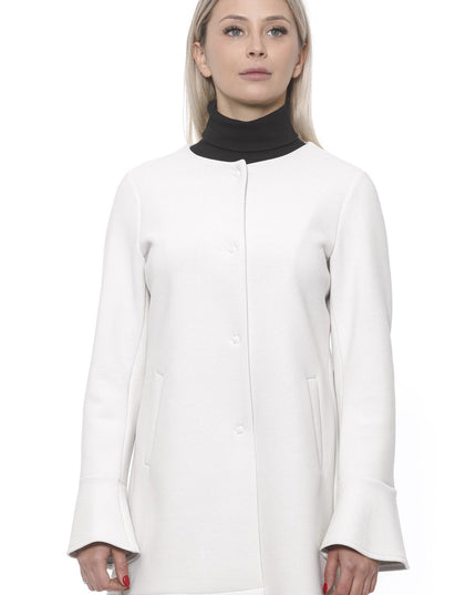 19V69 Italia White Neoprene Jacket & Coat