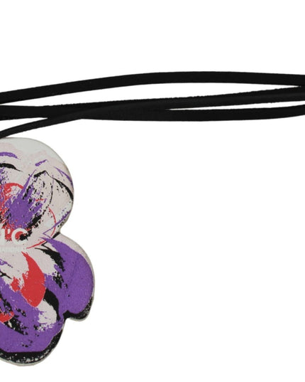 Costume National White Leather Butterfly Logo Keyring C'N'C Keychain