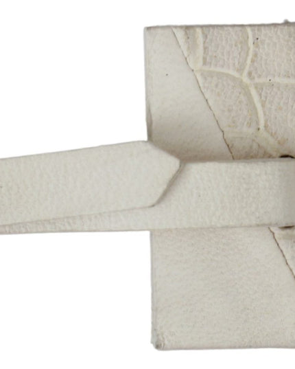 GF Ferre Beige Luggage Tag Branded Leather Patterned Keychain