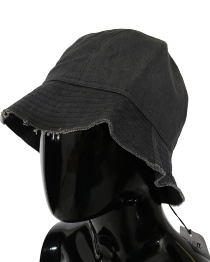 Costume National Black Washed Wide Brim Outdoor Bucket Hat