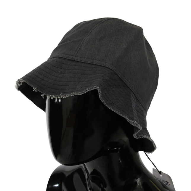 Costume National Black Washed Wide Brim Outdoor Bucket Hat