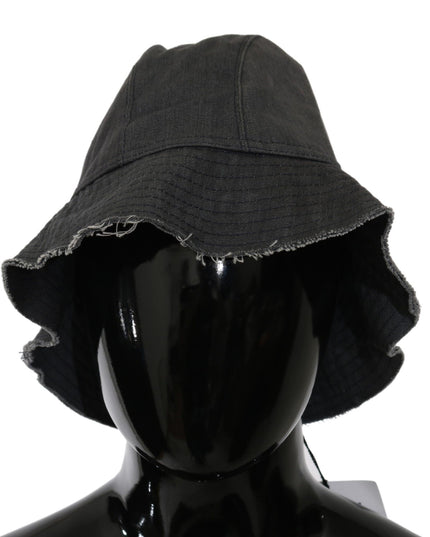 Costume National Black Washed Wide Brim Outdoor Bucket Hat