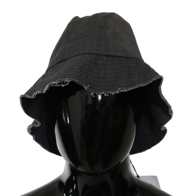 Costume National Black Washed Wide Brim Outdoor Bucket Hat