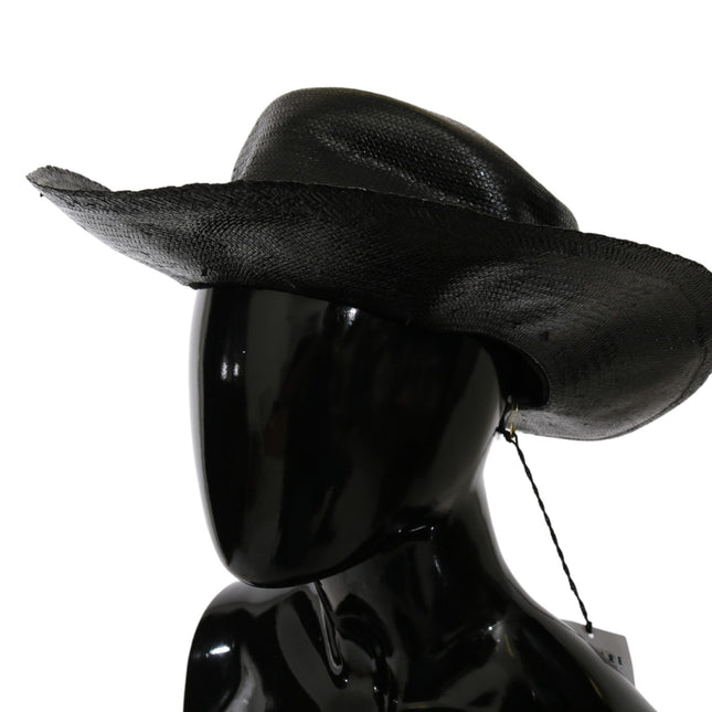 Costume National Black Wide Brim Cowboy Solid Hat