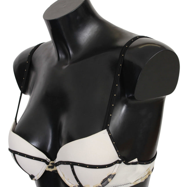 Just Cavalli White Polyester Spandex Push Up Bra Underwear