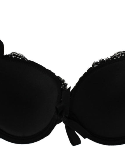 Roberto Cavalli Black Pink Lace Push Up Bra Underwear