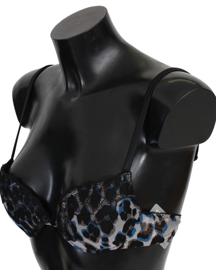 Roberto Cavalli Black Lace Reggiseno Nylon Bra Underwear