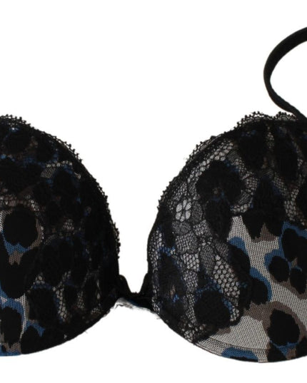 Roberto Cavalli Black Lace Reggiseno Nylon Bra Underwear