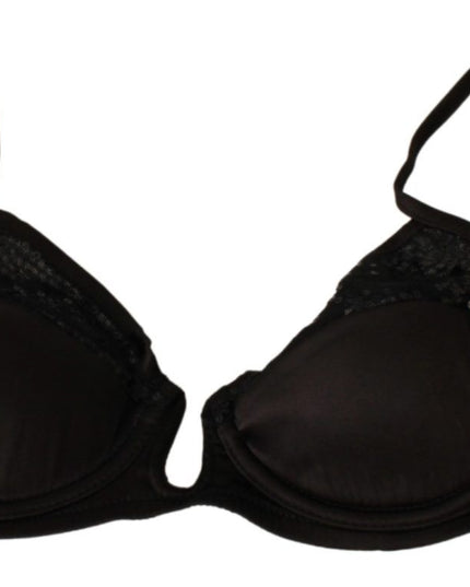 Ermanno Scervino Brown Sequined Balconcino Bra Underwear