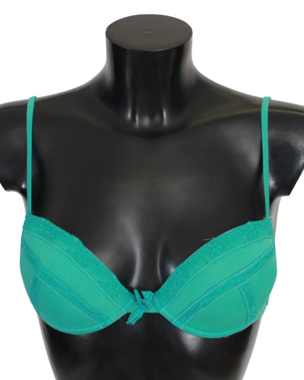 Ermanno Scervino Green Push Up Bra 100% Cotton Underwear