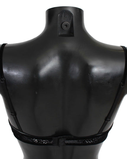 Ermanno Scervino Black Mesh Balconcino Bra Nylon  Underwear