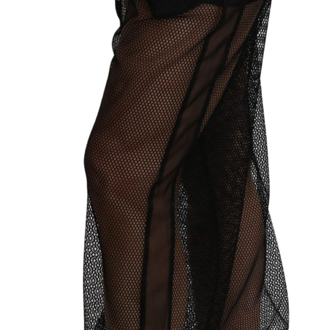 Dolce & Gabbana Black See Through Jogger Polyester Pants