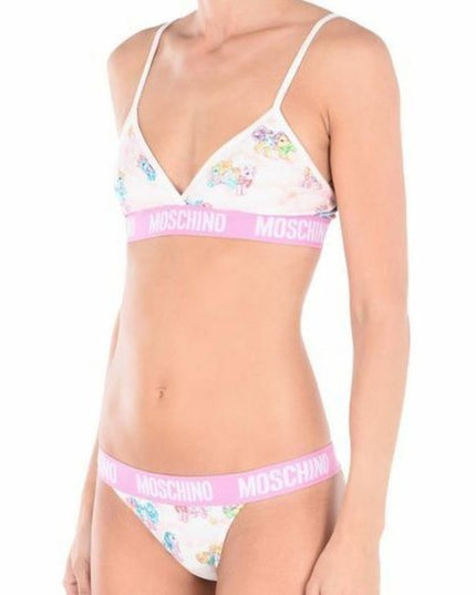 Moschino White My Little Pony Bra Briefs Set Two Piece Bikini