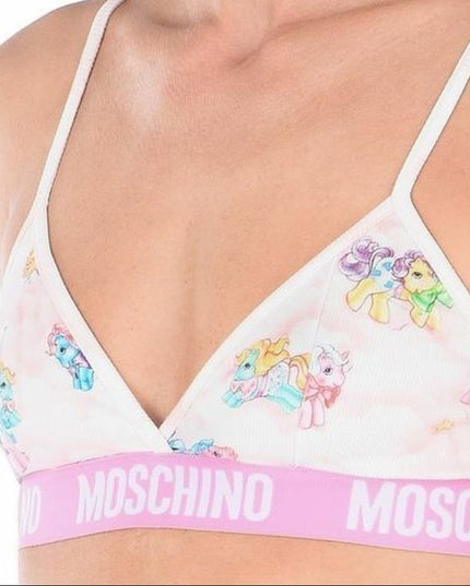 Moschino White My Little Pony Bra Briefs Set Two Piece Bikini
