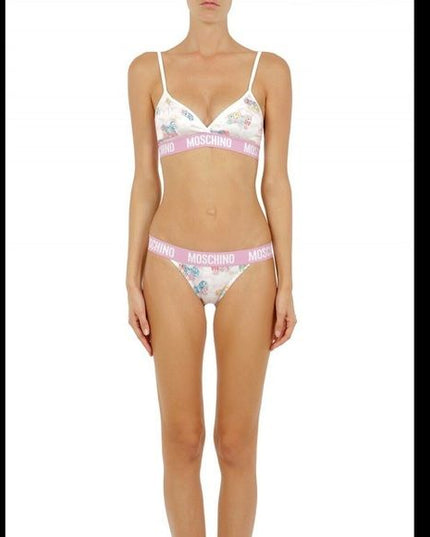 Moschino White My Little Pony Bra Briefs Set Two Piece Bikini