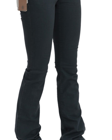 John Galliano Gray Mid Waist Slim Flared Denim Trouser Jeans