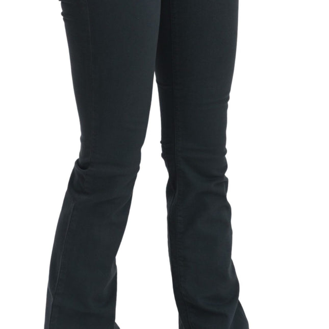 John Galliano Gray Mid Waist Slim Flared Denim Trouser Jeans