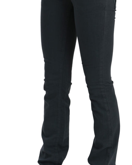 John Galliano Gray Mid Waist Slim Flared Denim Trouser Jeans