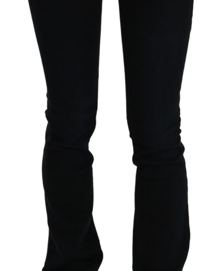 Costume National Black Low Waist Skinny Denim Cotton Jeans