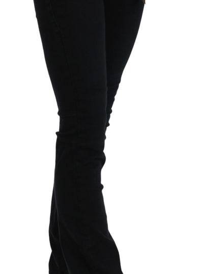 Costume National Black Low Waist Skinny Denim Cotton Jeans