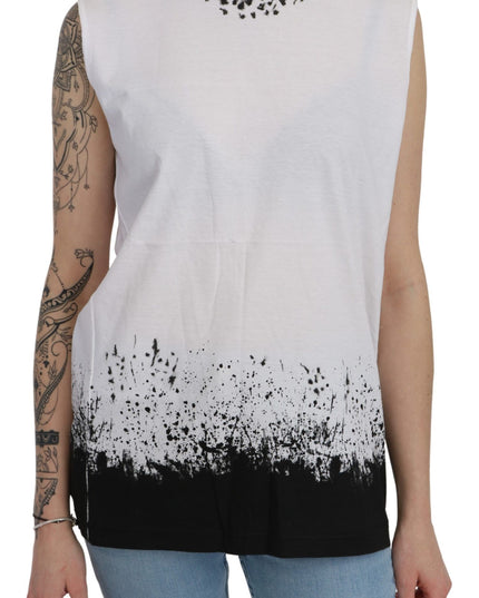 Dsquared² White Sleeveless T-shirt Tank Cotton Top
