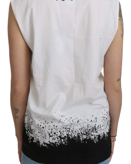 Dsquared² White Sleeveless T-shirt Tank Cotton Top