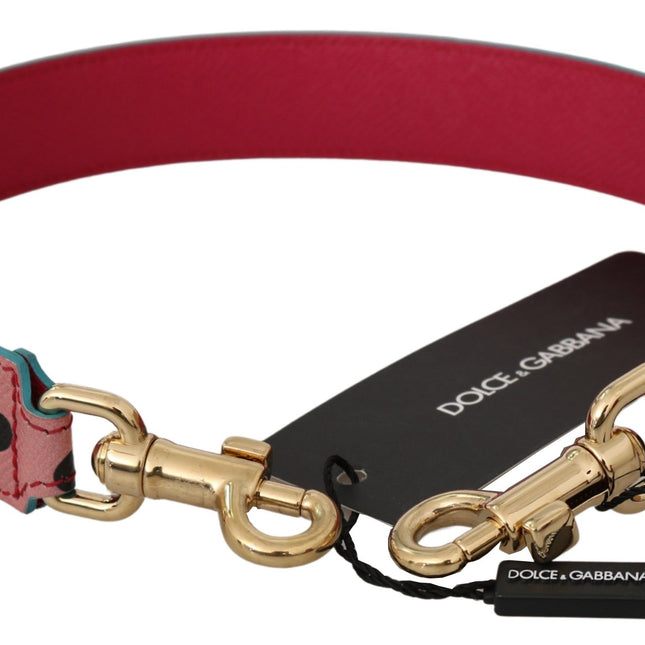 Dolce & Gabbana Pink Polka Dot Leather Shoulder Strap