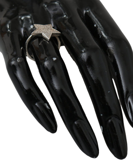 Nialaya Silver Womens Clear CZ Star 925 Ring