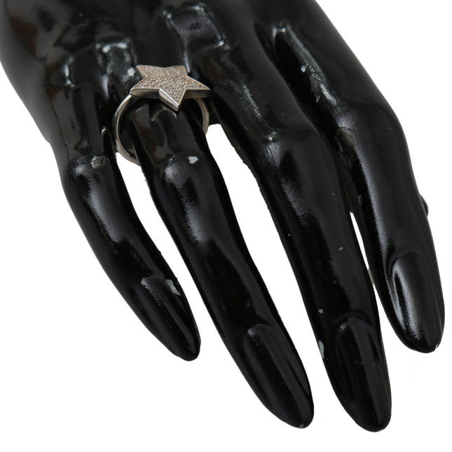 Nialaya Silver Womens Clear CZ Star 925 Ring