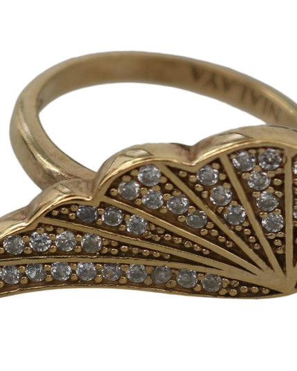 Nialaya Gold Wing Clear CZ 925 Silver Authentic Women