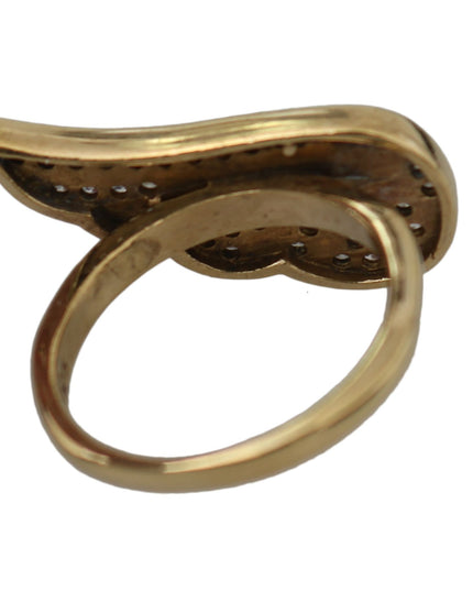 Nialaya Gold Wing Clear CZ 925 Silver Authentic Women