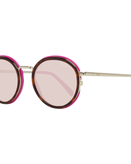 Emilio Pucci Brown Metal & Plastic Sunglasses