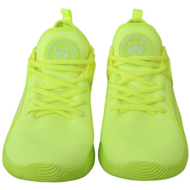 Philipp Plein Green CARTER Logo Hi-Top Sneakers Shoes