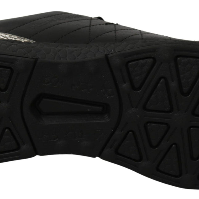Philipp Plein Black Casual Running Sneakers Shoes