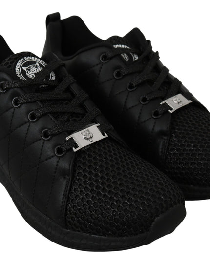 Philipp Plein Black Casual Running Sneakers Shoes