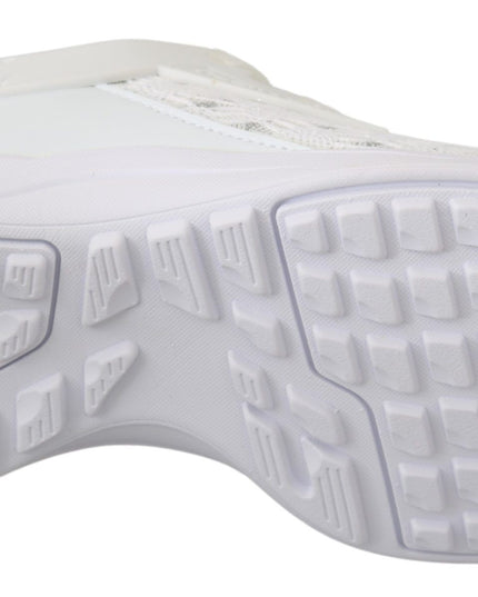 Philipp Plein White Polyester Casual Sneakers Shoes
