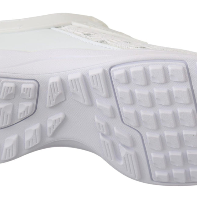 Philipp Plein White Polyester Casual Sneakers Shoes