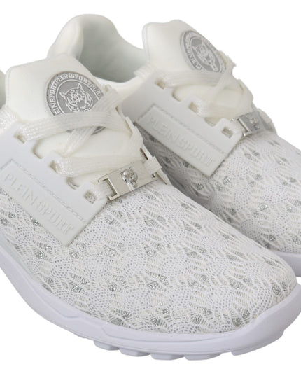 Philipp Plein White Polyester Casual Sneakers Shoes