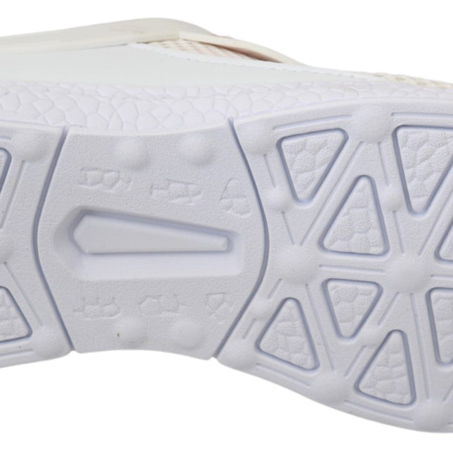 Philipp Plein White Pink Polyester Becky Sneakers Shoes