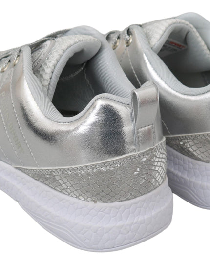 Philipp Plein Gisella Silver Polyester Sneakers Shoes
