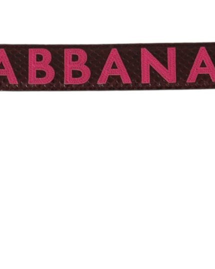 Dolce & Gabbana Bordeaux Exotic Skin Leather Belt Shoulder Strap