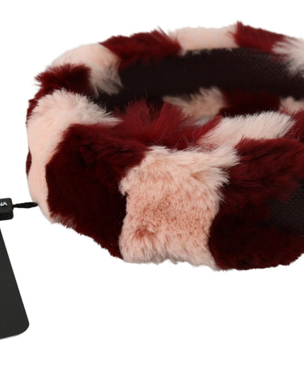 Dolce & Gabbana Pink Red Lapin Fur Accessory Shoulder Strap