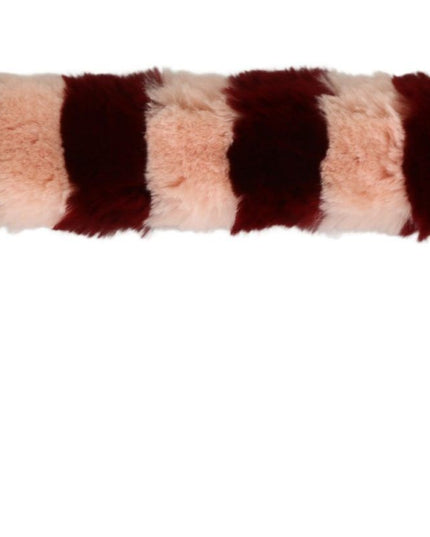 Dolce & Gabbana Pink Red Lapin Fur Accessory Shoulder Strap