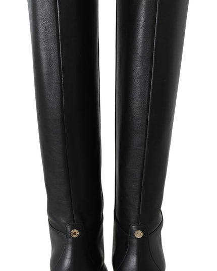 Jimmy Choo Elegant Black Calf Leather Heeled Boots