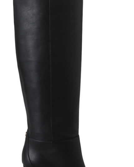 Jimmy Choo Elegant Black Calf Leather Heeled Boots